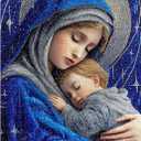 Great Jigsaw Puzzles for Adults 300 Pieces Starry Mosaic Art Religious Lady Puzzles for Adults Toys Gift Family Decoration Kids Puzzle (300PCS-15"x10")