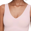 Calvin Klein Women's Invisibles Lightly Lined V Neck Bralette Bra, -light pink, S