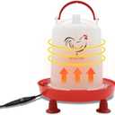 WISMOIER 3L Heated Chicken Waterer for Winter Automatic Chicken Water Heater with Leg Support,35W BPA-Free Poultry Waterer Auto-Fill Heated Watering System for Chicken Coop