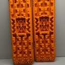 Off-Road Traction Boards with Jack Lift Base, 2Pcs Recovery Tracks for Sand, Mud, Snow Tracks - Tire Traction Pads for RV Truck 4X4 Jeep SUV Emergency Tire Traction (Orange)