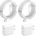 10ft Cable for Apple iPhone 16 15 Charger, Dual C Fast Charging, 2in1 Double C Fast Charge Block with Long USB C to C Charge Cord for iPhone 16 Pro Max/16 Pro/16/16E, 15 Pro Max/15 Pro/15 Plus, 2Pack