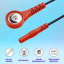 4 PCS Electrode Lead Wire Adapters 4 Colors Replacement Electrode Quick Connectors, Convert 2mm Pin to 3.5mm Snap, Compatible with EMS/TENS 0.5M/1.64FT