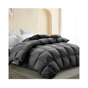 SNOWMAN Premium Down Comforter King Size, Luxurious All Season Duvet Insert with Cotton Blended Fabric, 44oz Fill Weight 3D Baffle Box Design Hotel Bedding Comforter (Dark Grey,106"x90")