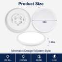 4 Pack 12 Inch Round LED Ceiling Light Fixture, 6500K Daylight Outdoor/Indoor Ceiling Light Fixture, 24W IP54 Waterproof Flat Round White Ceiling Lamp for Living Room Laundry Bedroom Hallway