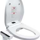 Smart Bidet Toilet Seat with Remote - Unlimited Warm Water & Warm Air Dryer, Multiple Cleaning Modes, Feminine Wash, Heated Seat, Soft Close Lid, Night Light, Easy Installation, 2 Filters Included