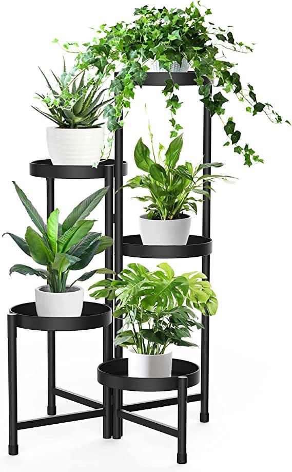 5 Tier Metal Plant Stand Indoor Outdoor