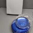 Rubtlamp 60Pcs Clear Blue Plastic Plates, Hammered Blue Plates, Clear Fancy Disposable Plates With Gold Rim Include 30 Dessert Plates, 30 Dinner Plates for Party