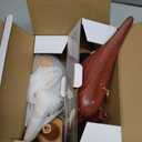 2 Cute Bird Lamps Combo,Small Bedside Lamps with 3 Color Temperature and Adjustable Brightness,Rechargeable Cordless Lamp for Bedroom Nightstand Bedside Table (Wood Tone + Red)