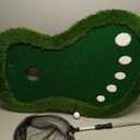 Floating Golf Green for Pool, Patented Pool Golf Game Floating Mat with Ball Retrieve Net/Scoreboard for Party & Training