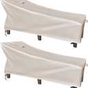 Patio Lounge Chair Cover Waterproof Outdoor Chaise Lounge Covers UV Resistant Special fixed design 78Lx32Wx35H Beige 2Pack Patio Furniture Covers