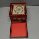 Oairse Christmas Boxes for Gifts with Lids for Presents Set of 4 Nesting Christmas Gift Boxes with Lids Set in 3 Assorted Designs Square Small Favor Box Paper Mache Box for Xmas, Holiday (Green & Red)