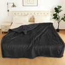 Electric Heated Blanket Full 72"x84" - 5 Heat & 10H Auto-Off, Microplush Flannel & Sherpa, Same Color Both Sides, Machine Washable, Overheat Protection, Gifts for Home/Bedroom/Sofa, Black