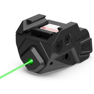 Votatu H6L-G Ultra Compact Green Laser Sight for Pistol Handgun, Rechargeable Sub-Compact Green Beam for Taurus G2C, G3C, 1913 Picatinny, Sig P320, Beretta 90two, S&W 99 and S&W TSW