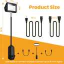 Trade Show Booth Lights, LED Display Lighting For Trade Shows,Portable Exhibit Arm Lighting,Connectable Craft tradeshow Lights Include Clamps,Mounting Brackets,Power Cables,Connect Cables (3pcs Black)