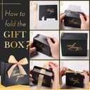 Wesiti 80 Packs Small Thank You Gift Bags,Coquette Bowknot Party Favor,Bow Ribbon Boxes for Wedding Bridal,4.5 x 1.8 x 3.9 in (Black Foil)