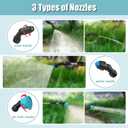 Battery Powered Garden Sprayer, 1 Gallon Electric Sprayer in Lawn with USB Rechargeable Handle, Retractable Wand, 3 Mist Nozzles, Yard Water Pump Sprayers with Adjustable Shoulder Strap for Gardening
