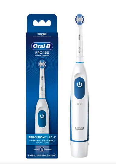 OralB Pro 100 3D White, Battery Toothbrush, White