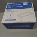 Audend Clear Stackable Storage Bins with Lids, 4 Pack Plastic Storage Containers with Handle for Pantry and Snack Organizers, Suitable for Kitchen, Bathroom, Fridge, Cabinet