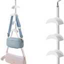 Purse Organizer Purse Organizer for Closet Purse Hanger-360 Rotation,Curved Design, No Fear of Deformation of The Bag StrapPremium and Smooth Purse Hook (White 1 Piece)