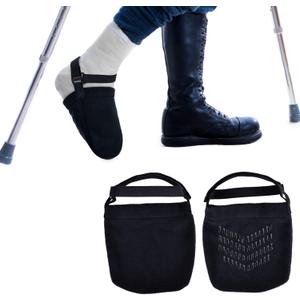 (Upgraded) 2 PCS Protective Cast Socks Toe Covers with Fixed Strap for Foot, Soft Warm Cast Socks Over Cast for Men Women Adults, Adjustable Non-slip Cast Toe Covers Fit for Most Casted Foot