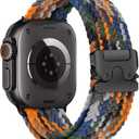 Braided Solo Loop for Apple Watch Ultra 3/2 Bands 49mm 46mm 45mm 44mm 42mm Men/Women,Parachute Buckle Stretchy Elastic Nylon Sport Strap Wristband for iWatch Bands Series 11 10 9 8 7 6 5 4 3 SE3/2, Size: 49 46 44 45mm/42mm(Series 3 2 1)