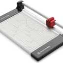 Firbon 12" Rotary Paper Trimmer with Replaceable Blade, Heavy Duty 6-Sheet Capacity Cutter for Cardstock, Photos, Scrapbooking, Office, School & Studio