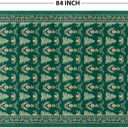 Artoid Mode Green Xmas Tree Mistletoe Christmas Area Rug, Winter Home Decor Low-Profile Non-Slip Washable Large Rug for Living Room Bedroom Farmhouse Dining Room Kids Playroom 5x7 Feet