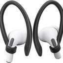 2 Pairs AirPods Ear Hooks for AirPods Pro 2, AirPods Pro, AirPods 4, 3, 2 & 1, Upgraded Anti Slip Sports Clip Hooks for AirPods 1, 2, 3, 4,Pro and Pro 2  Black