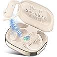 Open Ear Earbuds, Bluetooth 5.4 Wireless Earbuds with Ear Hooks, 32H HiFi Stereo Open Ear Headphones with Clear Calls, IPX7 Lightweight Air Conduction Headphones,Ivory White Open Ear Earbuds, Bluetooth 5.4 Wireless Earbuds with Ear Hooks, 32H HiFi Stereo Open Ear Headphones with Clear Calls, IPX7 Lightweight Air Conduction Headphones,Ivory White