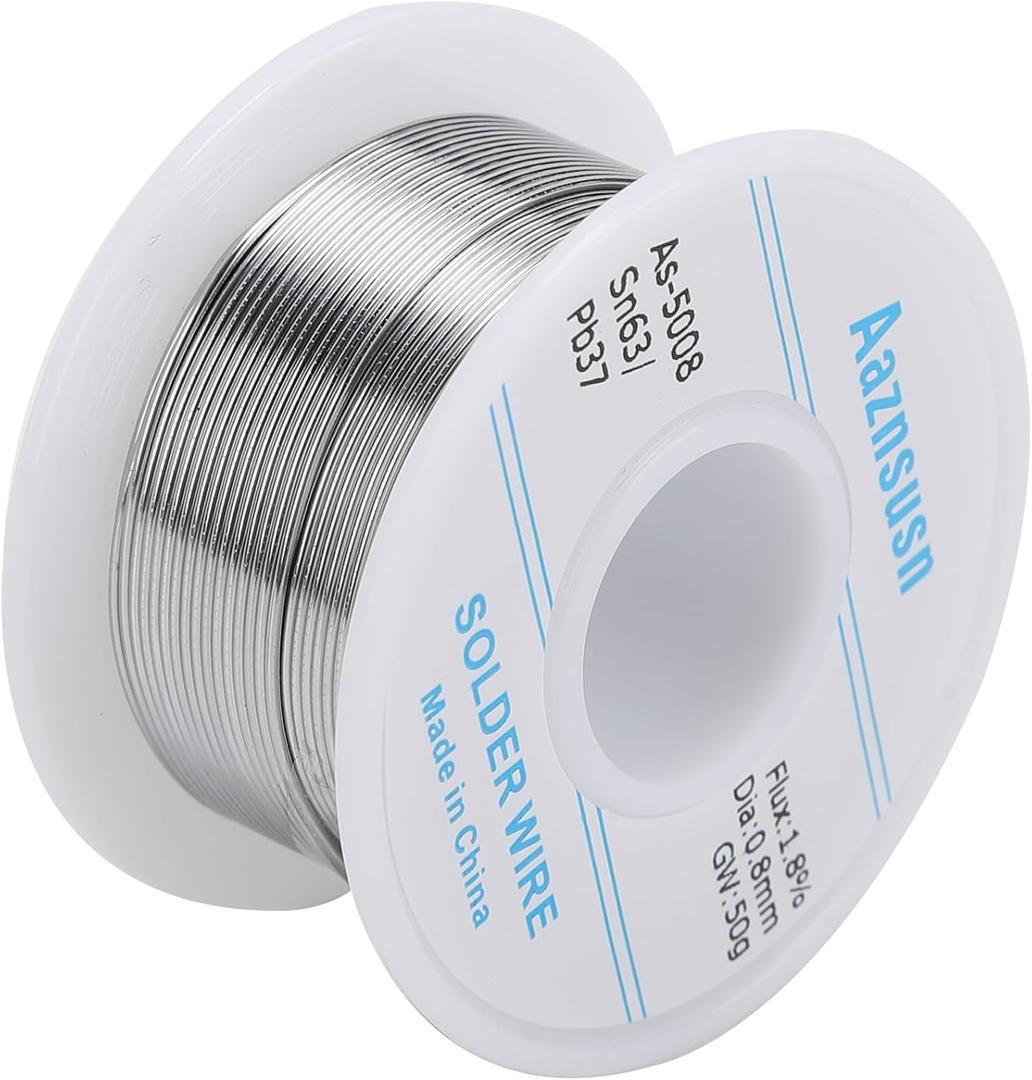 3 x 63-37 Tin Lead Rosin Core Solder Wire for Electrical Soldering (0.6mm 50g)
