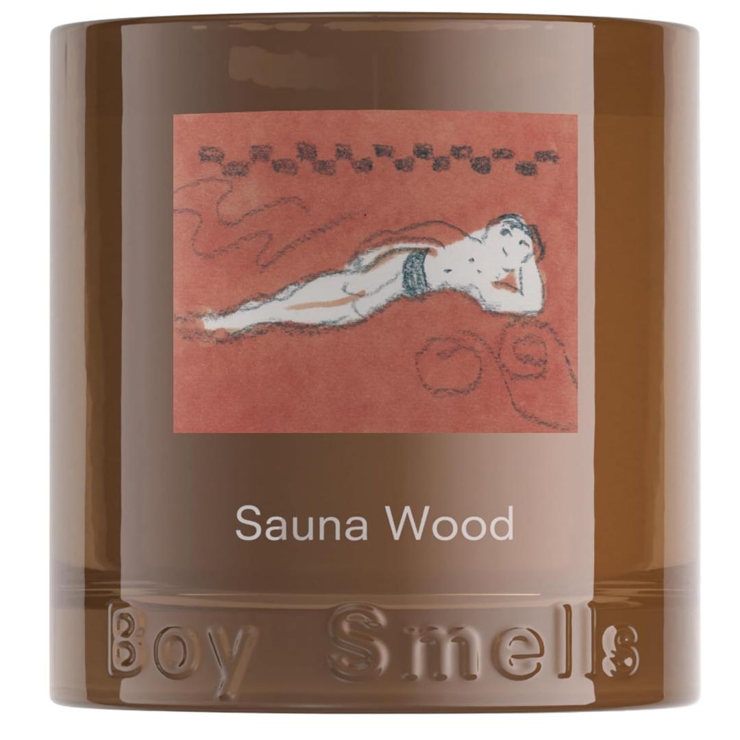 Boy Smells Sauna Wood Scented Candle  8.5oz  Clary Sage, Labdanum & Palo Santo  Woody Earthy Soy Wax Candle