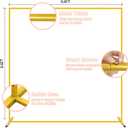 Metal Arch Backdrop Stand and White Arch Cover Set 6.6 x 6.6FT Square Wedding Backdrop Arched Stands with Balloon Arches Stand Cover for Birthday Party Baby Shower Graduation Ceremony Decor