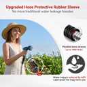 Lefree 50ft Metal Garden Hose - Heavy Duty 304 Stainless Steel Flexible Water Hose, No Kinks & Leak-Proof with Upgraded Handle, 10-Function Spray Nozzle for Balcony, Patio, Small Yard, Car Wash
