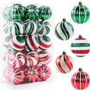 Christmas Balls Ornaments, 30Pcs Shatterproof Xmas Tree Decorations, Tree Hanging Ball Muti-Color Christmas Ball Ornament Set for Party Decoration Perfect Super Bulbs (Multi Color #2)