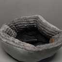 Heated Cat Bed for Indoor Cats, 20 Electric Cat Heated Bed Pet Warming Bed for Cats and Small Dogs, Washable Calming Round Donut Pet Bed with Heating Pad, Indoor Use