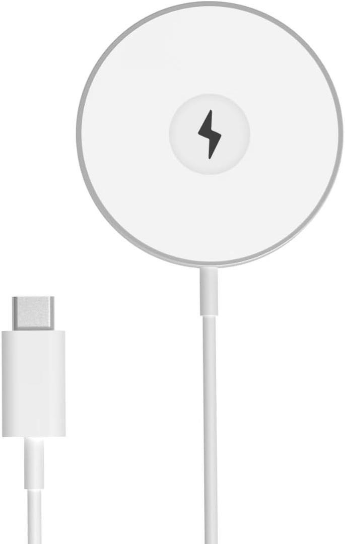 3-in-1 Magnetic Wireless Charging Pad with 15W Fast Charging for iPhone 12/13/14/15/16/17, Apple Watch & AirPods, Compatible with MagSafe (White)