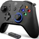EasySMX 2.4G Wireless Gaming Controller for Windows PC, Steam Deck, PS3 & Android TV Box, Plug and Play Gamepad with Dual Vibration, 4 Back Paddles, Up to 14-Hour Battery Life 