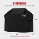 Grillman Grill Cover, BBQ Outdoor Grill Covers, Charcoal, Gas Grills, Waterproof, Rip-Proof, Weather-Resistant, Anti-UV, Barbecue Cover for Weber, Genesis, Charbroil, Nexgrill, etc (Black, 58 Inch)