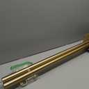 Heavy Duty Curtain Rods, 1 1/4" Large Diameter Premium Nonadjustable Curtain Rod, 96in/8ft Custom Window Treatment Rods with Durable Aluminum Brackets and End Caps, Gold Finish