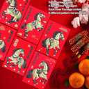 2 x 36 Pcs Chinese Red Envelopes Lucky Money Envelopes 2026 Chinese New Year Horse Year Envelope and 60 Pieces Chinese Feng Shui Coins Good Luck Fortune Coin I-Ching Coin for Health and Wealth, Medium