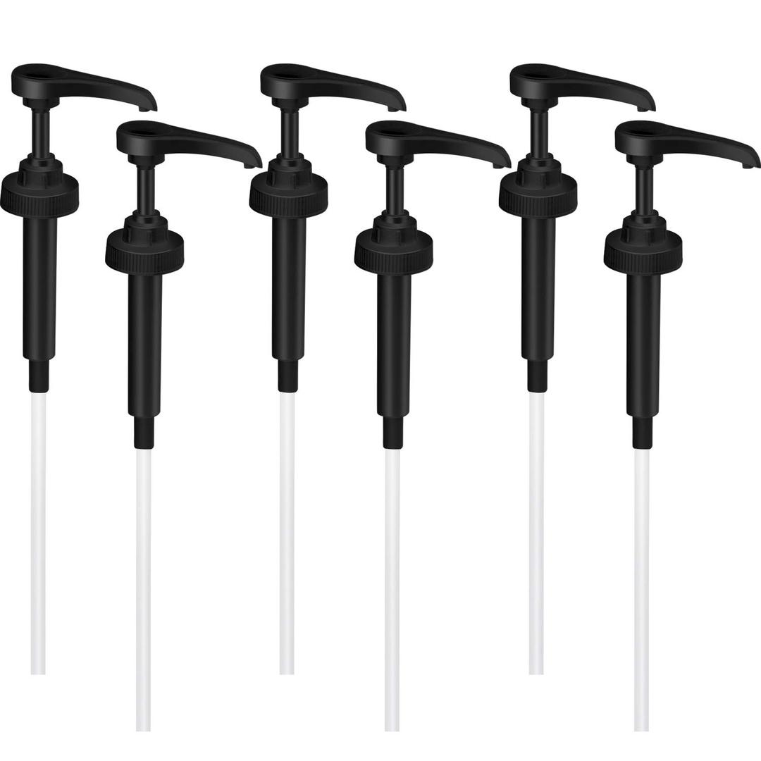 Mudder 6 Pieces Gallon Pump Dispenser (38/400) Fit Most 1 Gallon Jug and Containers Bpa-Free Leak Proof Pump Lid Top Replacement for Household and Commercial Use