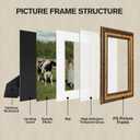 Splinterix 8x10 Gold Picture Frame, 2 Pack Ornate Vintage Picture Frames for Wall or Tabletop, 8x 10 Photo Frame Gold with Real Glass, Display Poster 5x7 with Mat or 8x10 without Mat for Antique Dco