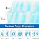 Sweetcrispy Mattress Topper Full, 4 Inch Thick Memory Foam Gel Infused Cooling Toppers Pad for Full Size Bed, Sleeper Sofa, RV, Camper, CertiPUR US Certified, Ventilated and Breathable, Blue