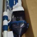 Pool Vacuum for Above Ground Pools, 2025 Upgraded 13.4" Wide Head & Telescopic Pole, 18.5 GPM Suction, 60 Min Runtime, Cordless Handheld Rechargeable Pool Cleaner for Inground Pools (Blue)