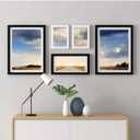 16x20inch Picture Frame Solid Wood Display Pictures 12x16 with Mat or 16x20 Wall Without Mounting Photo Frame Black2pcs