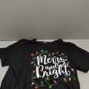 Funny Merry and Bright Christmas Lights Xmas Holiday T-shirt, XL, Black