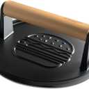 XUDAKAIXIN Cast Iron Smash Burger Press 7.1",Grill Bacon Meat Press Tool,Perfect for Blackstone, Camp Chef, Weber Grills & Indoor Griddles  BBQ & Cookout Must-Have (Grooved)