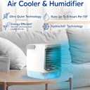 Ontel Arctic Air Turbo Chill Evaporative Cooler with HydroChill Technology, 4-Speed Portable Air Cooler Fan, Up To 8 Hr Per Fill, 7-Color LED, Simple & Whisper Quiet Operation, for Home or Office Use