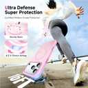 Stronger Magnetic & Shockproof for iPhone 17 Pro Max Case,Fit for MagSafe, with Screen Protector & Wrist Strap, Military-Grade Drop, Translucent Slim for iPhone 17 ProMax Case,Chalk Pink