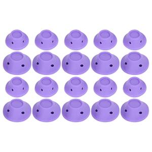 Silicone Hair Curlers Set,20Pcs No Clip Heatless Hair Curlers Roller,Mushroom Shaped Hair Curlers Set for Girls Women DIY Wave Hair Style Tool Purple